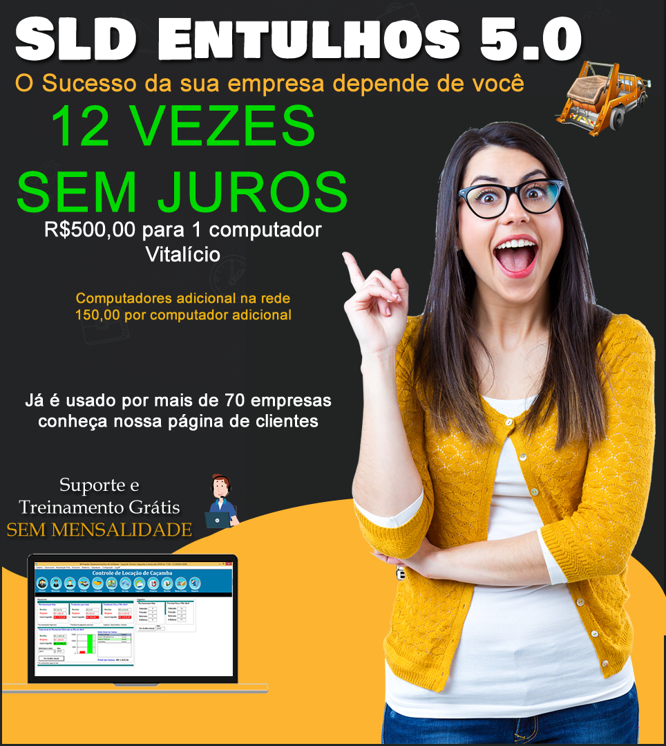 programa para locação de caçamba em excel